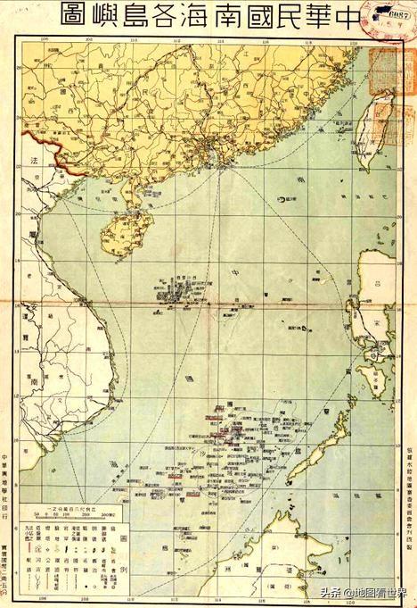 南中国海历史地图2——南海疆域线、南海十一段线是怎么形成的？