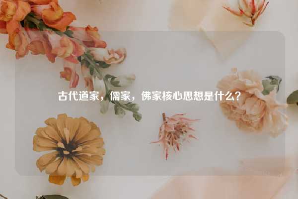 古代道家，儒家，佛家核心思想是什么？ 母婴