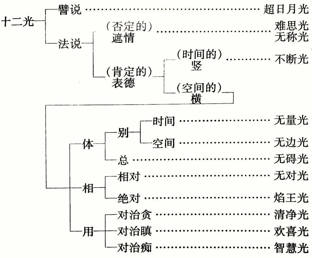 《佛说无量寿经》传印老和尚曾开示：十二光如来于净土法门