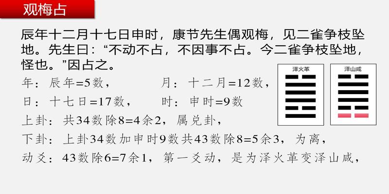 梅花易数最大的特点及预测方法：读卦直读