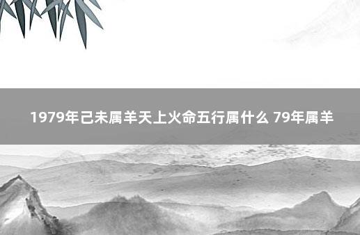 1979年属羊的火命五行缺以及命运